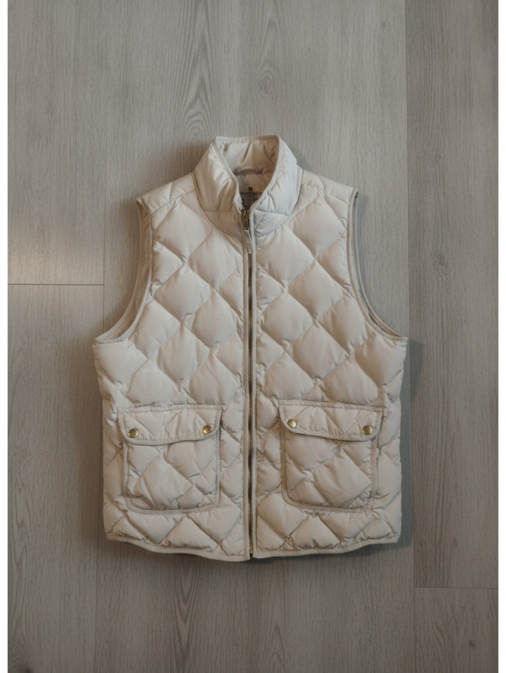 Woolrich Quilted Puffer Vest in Cream